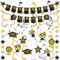 19-Pieces: Banner "Congrats Grad" + Hanging Decor