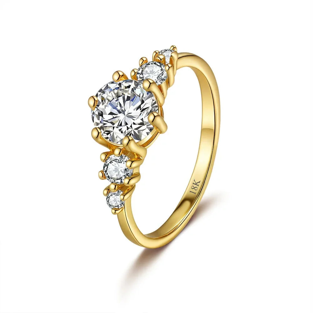 1ct VVS Moissanite French Luxury Ring