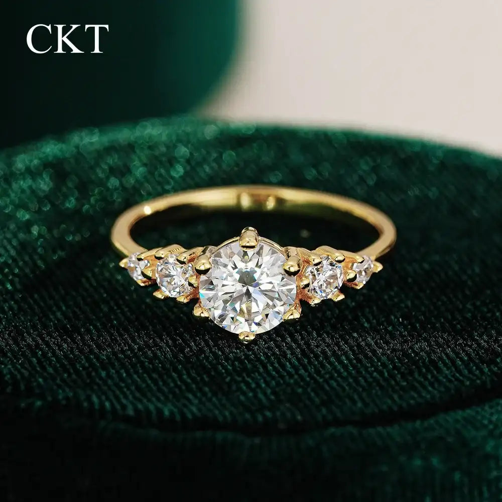 1ct VVS Moissanite French Luxury Ring