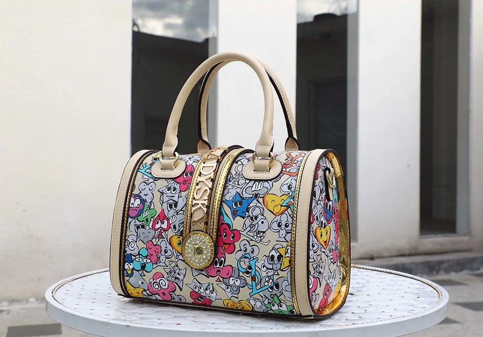 2026 Geometric Pattern Tote | Women's Large-Capacity Pillow Bag