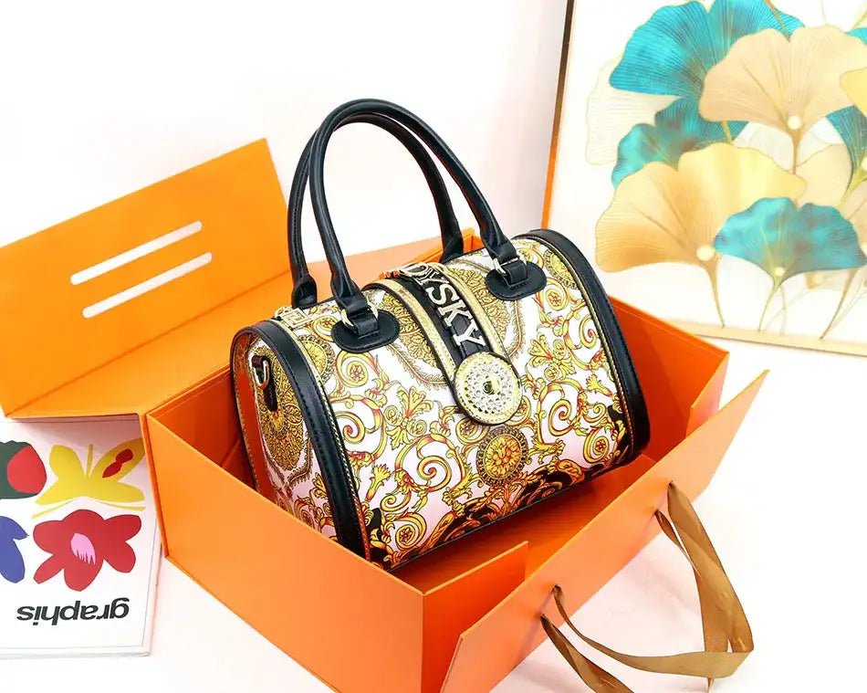 2026 Geometric Pattern Tote | Women's Large-Capacity Pillow Bag