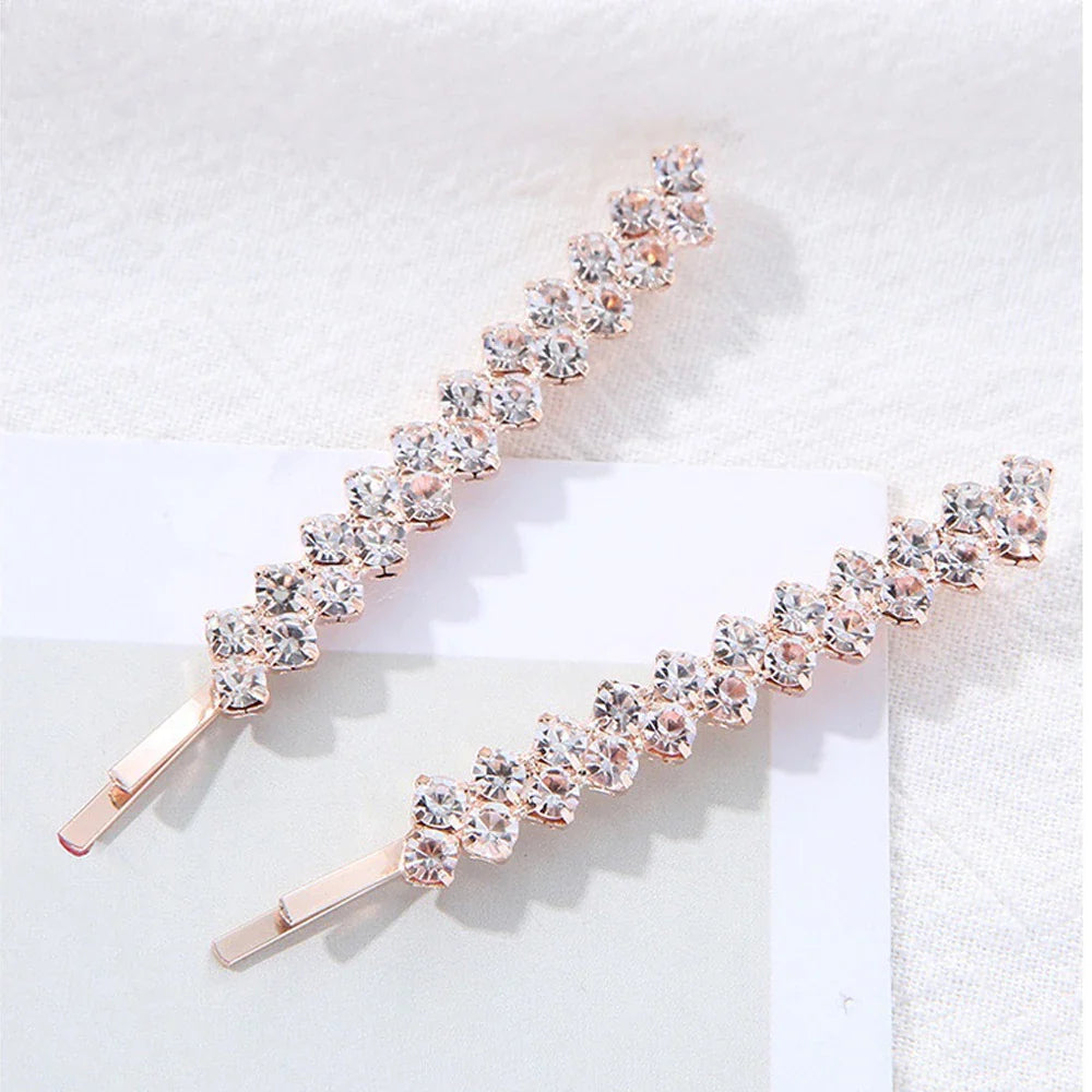 2pcs/Set Crystal Bobby Pins – Shiny Rhinestone Barrettes