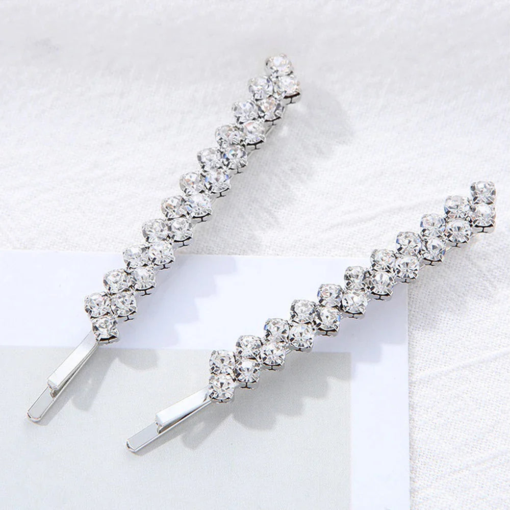 2pcs/Set Crystal Bobby Pins – Shiny Rhinestone Barrettes