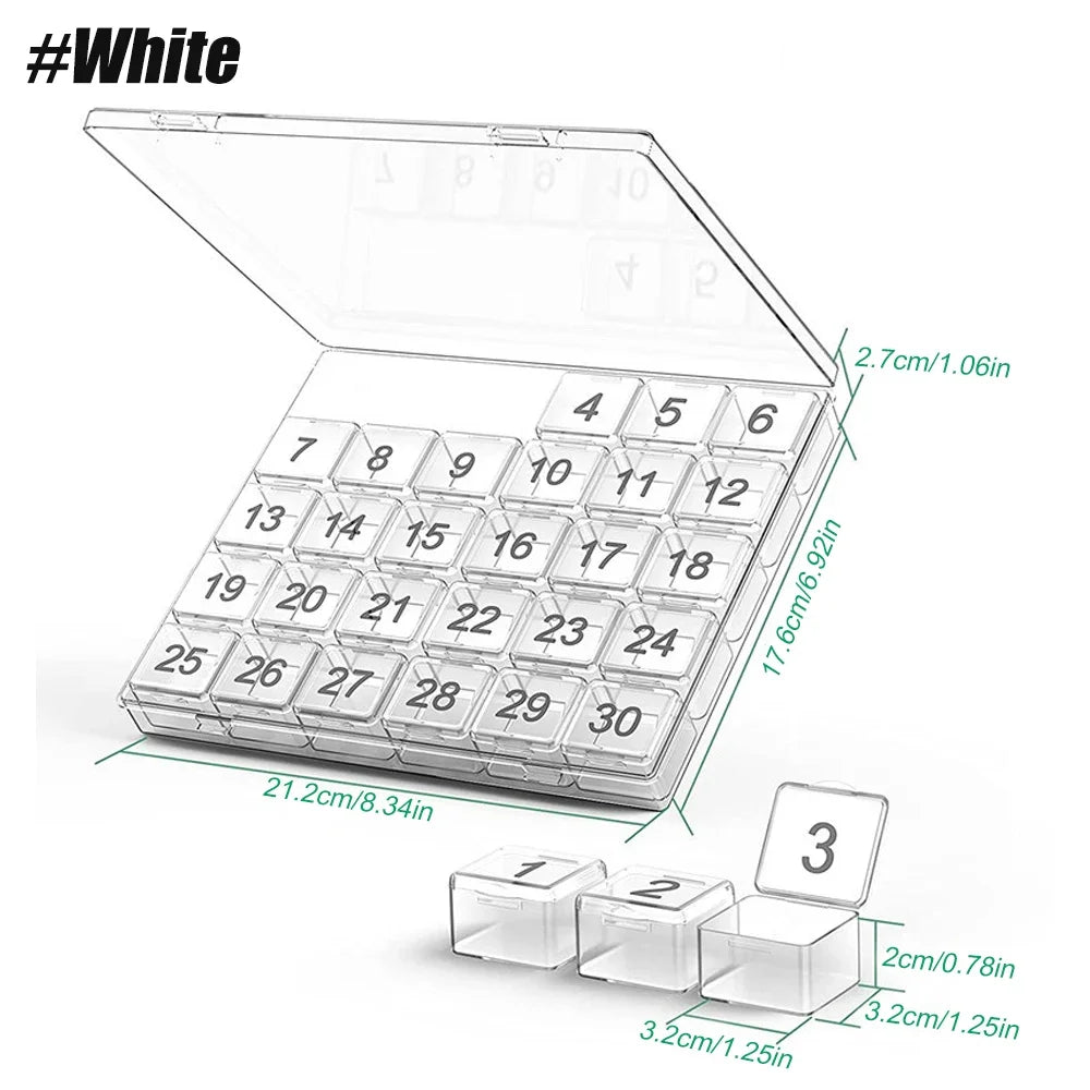30-Day Monthly Pill Organizer Case