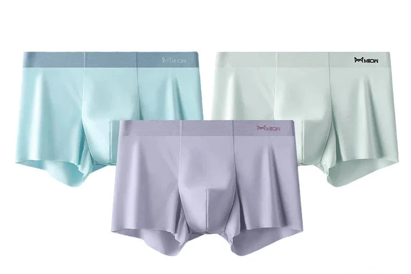 3Pcs Ice Silk Boxer Briefs