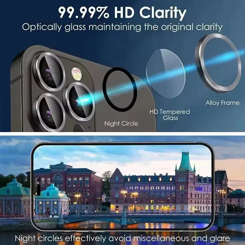 3Pcs Metal Lens Protector Glass for IPhone.
