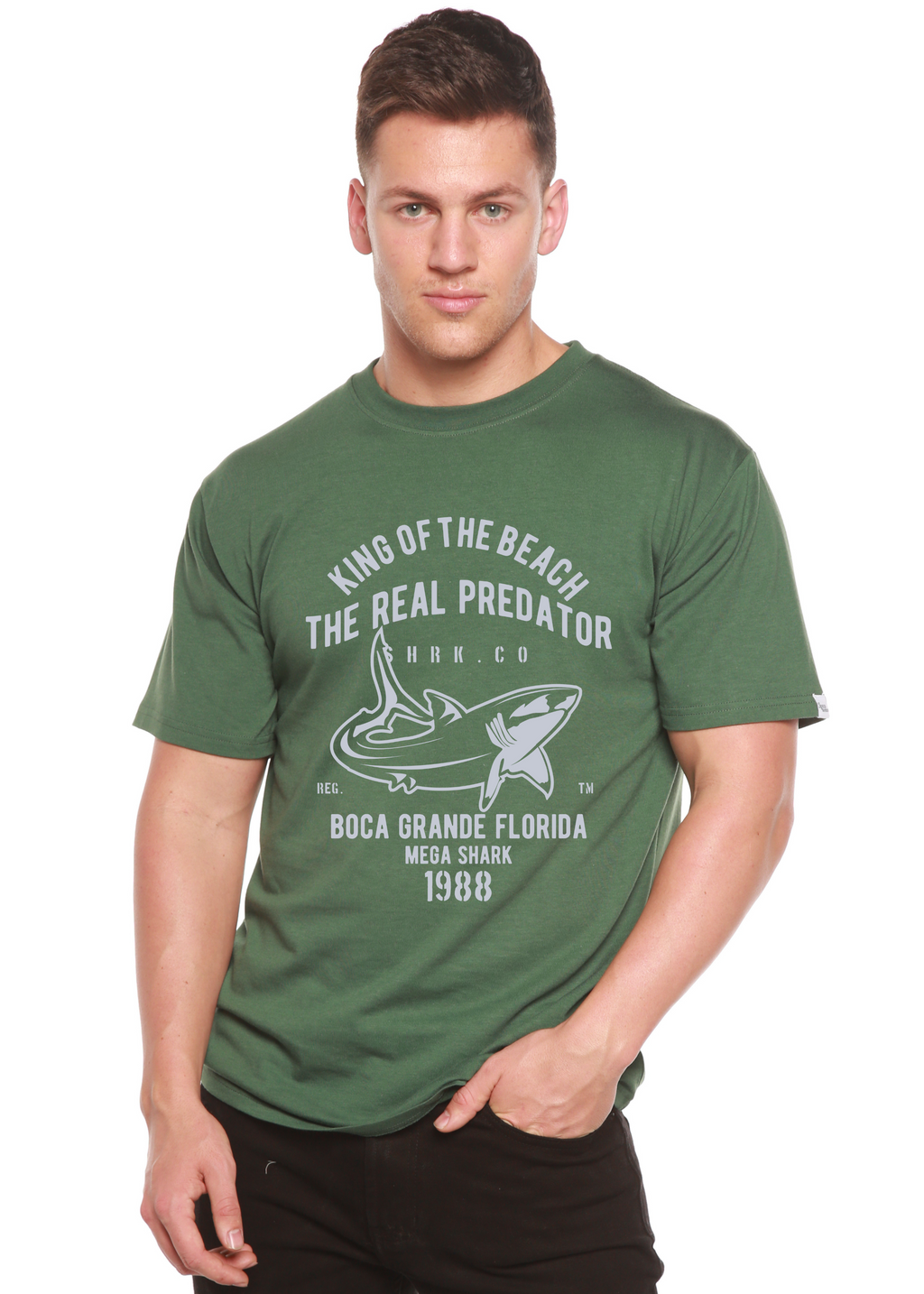 Shark Real Spun Bamboo® Men's Bamboo Viscose/Organic Cotton Short Sleeve Graphic T-Shirt
