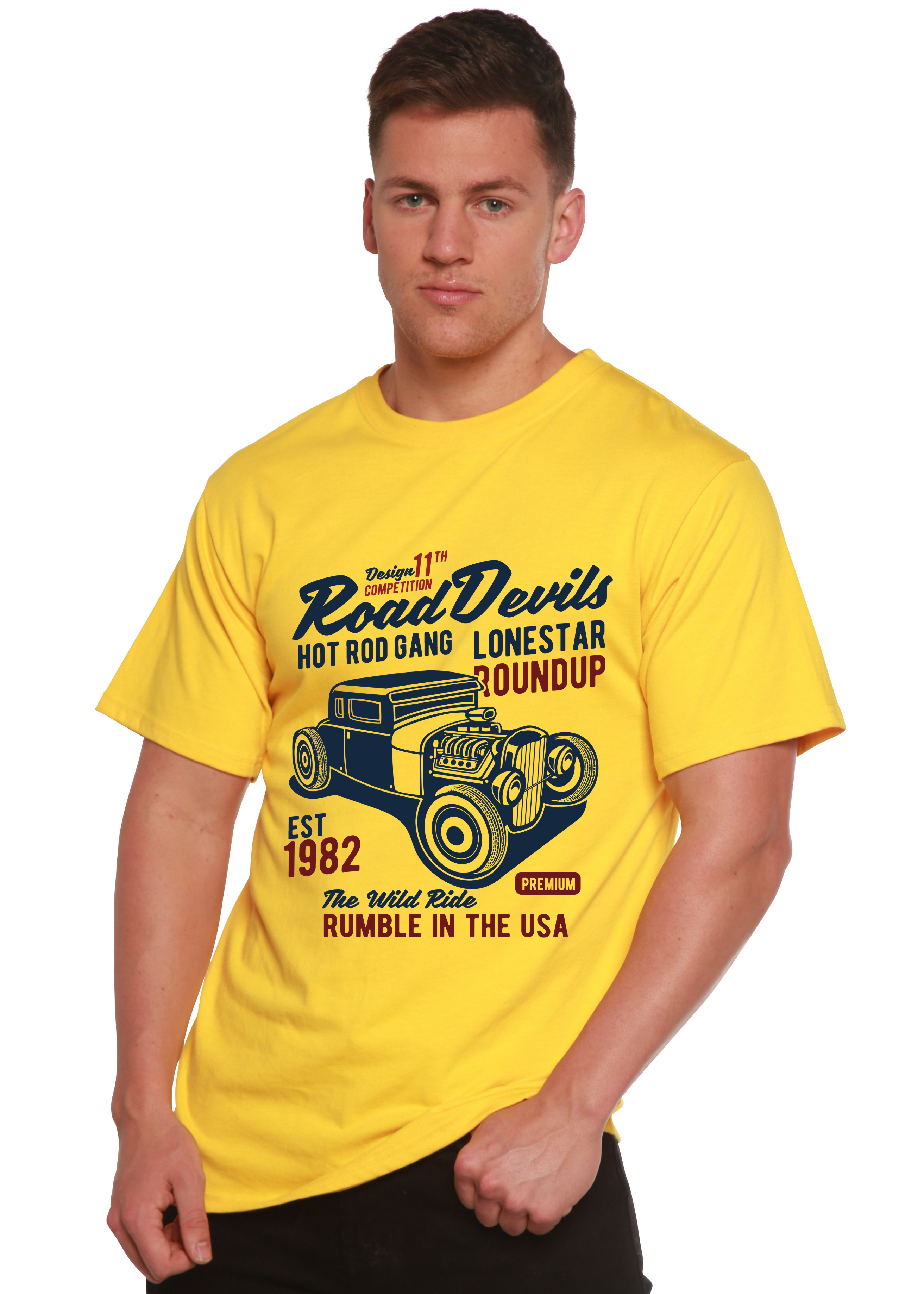 Road Devils Spun Bamboo® Men's Bamboo Viscose/Organic Cotton Short Sleeve Graphic T-Shirt