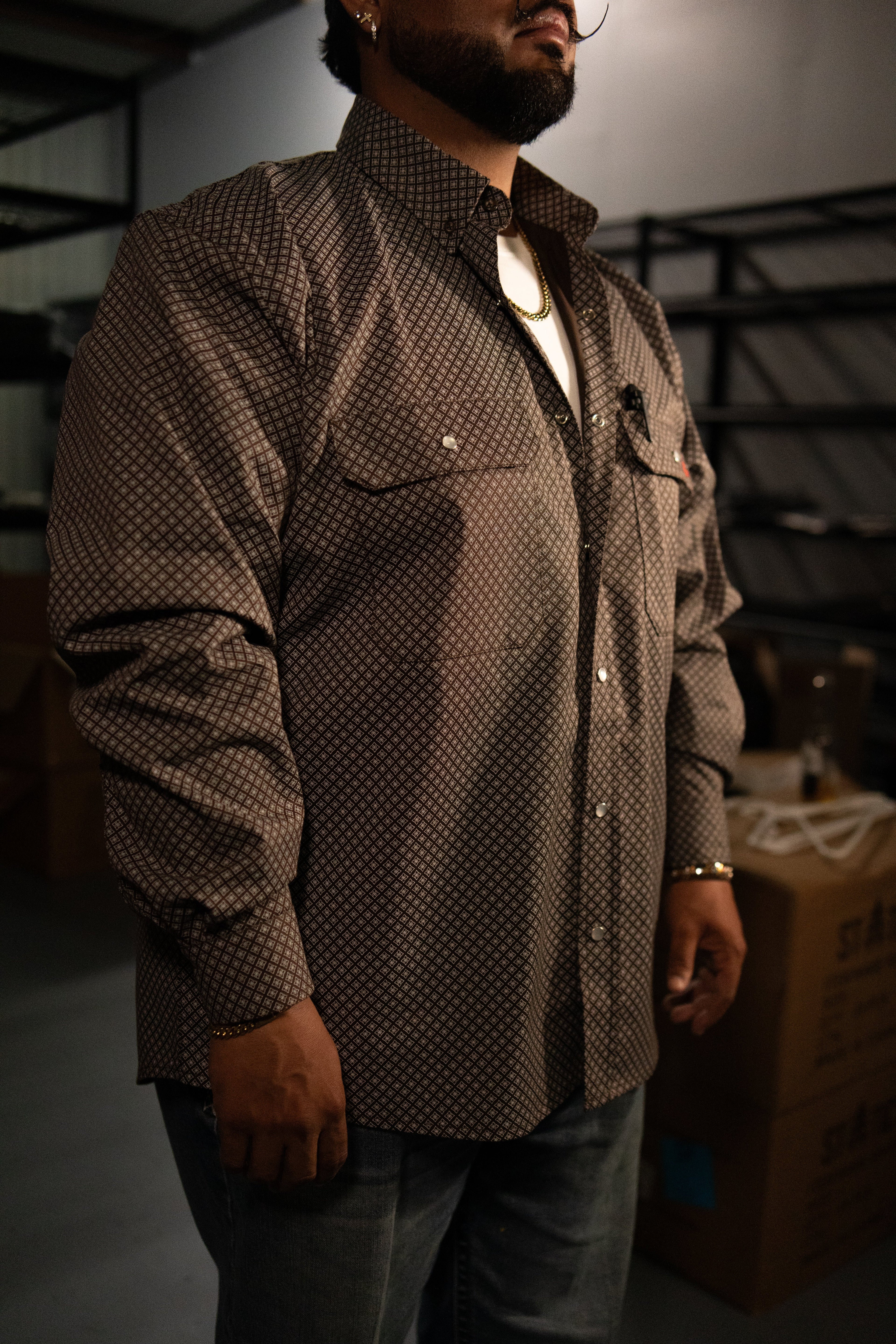 FR Pearl Snap Work Shirt - Copperhead