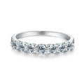 925 Silver Moissanite Eternity Ring | Luxury Engagement & Wedding Band