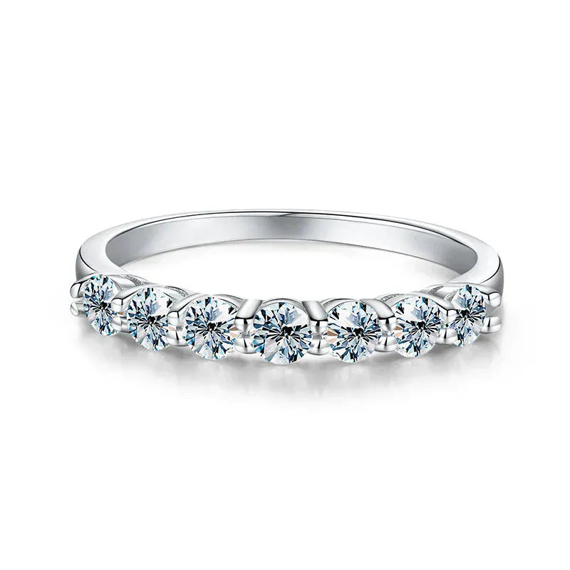 925 Silver Moissanite Eternity Ring | Luxury Engagement & Wedding Band