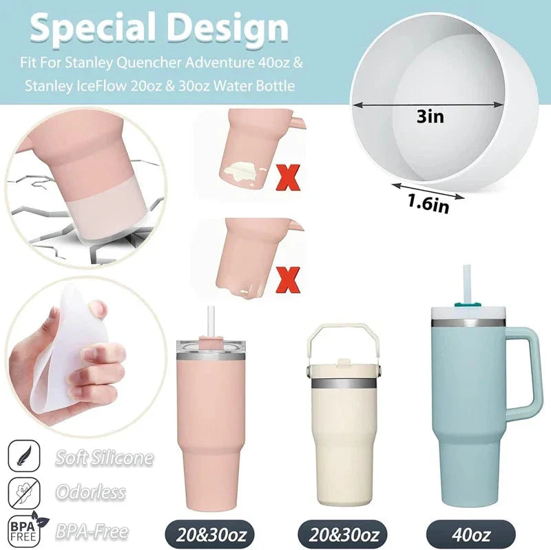 9pcs Silicone Spill Proof Stopper Set for Stanley Cup.