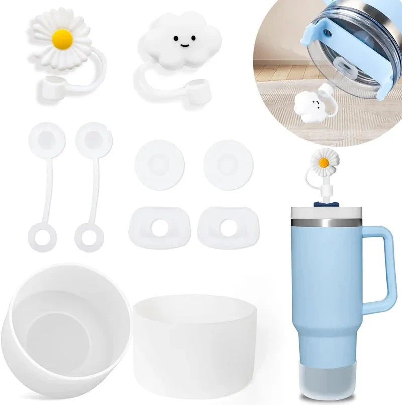 9pcs Silicone Spill Proof Stopper Set for Stanley Cup.