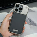 Aluminum Alloy Leather Magnetic Phone Case for iPhone Pro Max Series