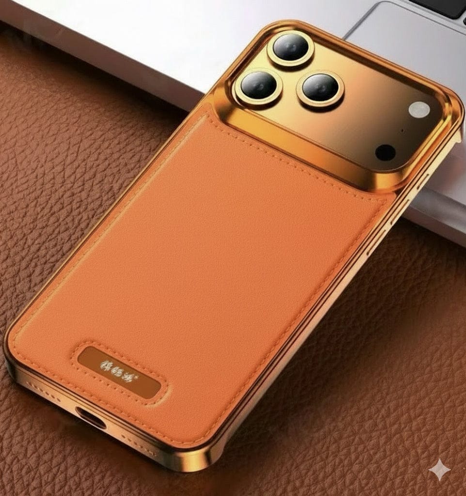 Aluminum Alloy Leather Magnetic Phone Case for iPhone Pro Max Series