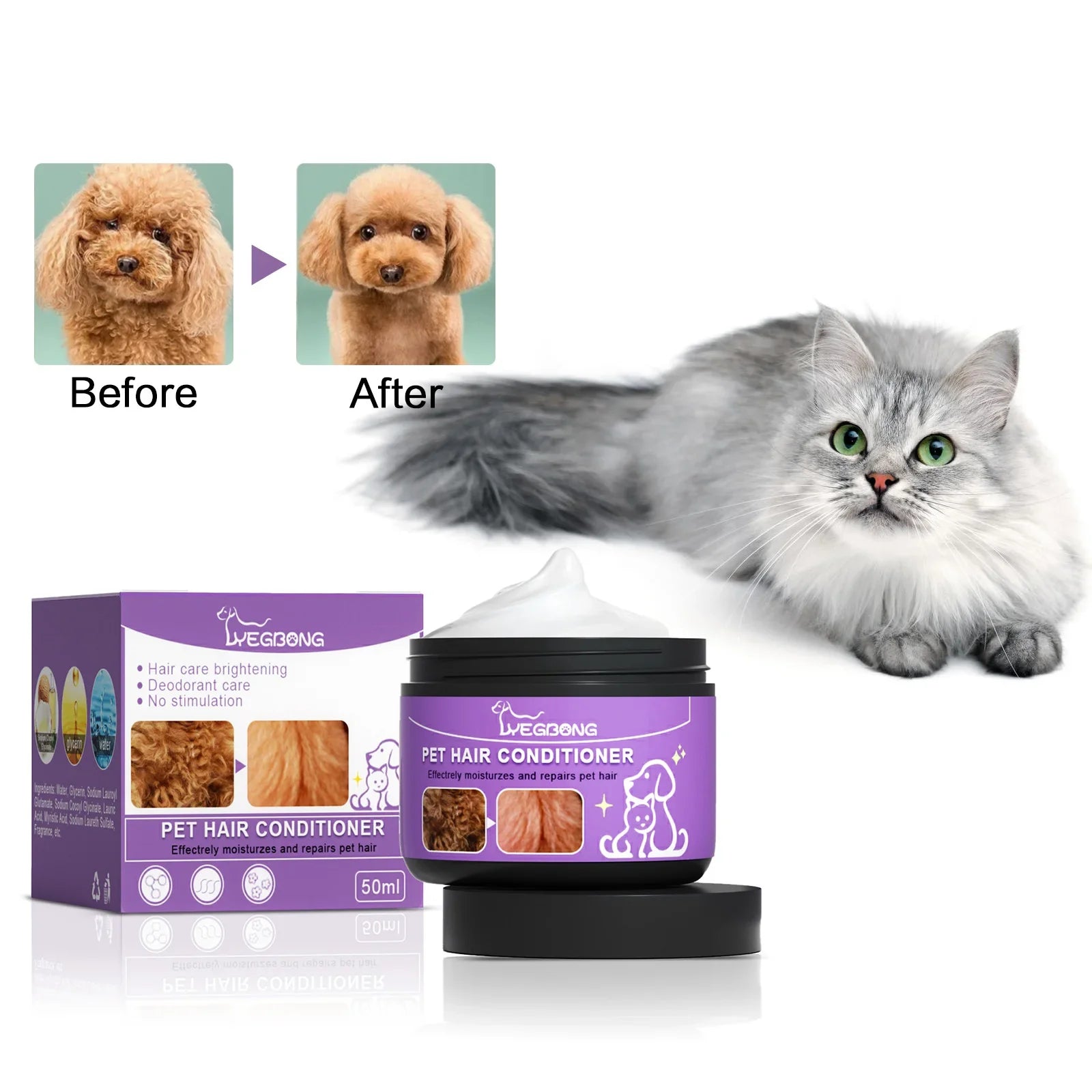 Bathless Pet Hair Conditioner Spray