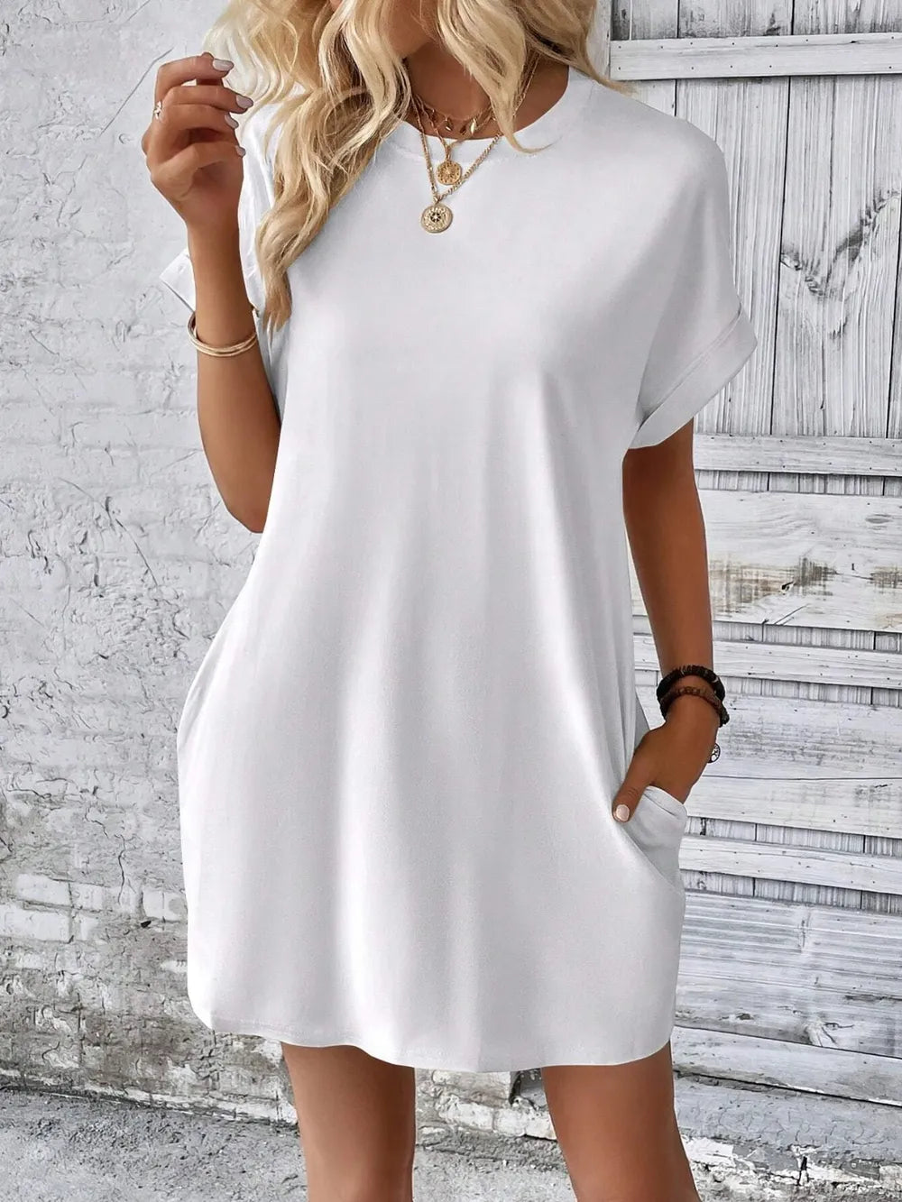 Classic Fit Sheerless Stretch Top - Versatile Polyester Blend