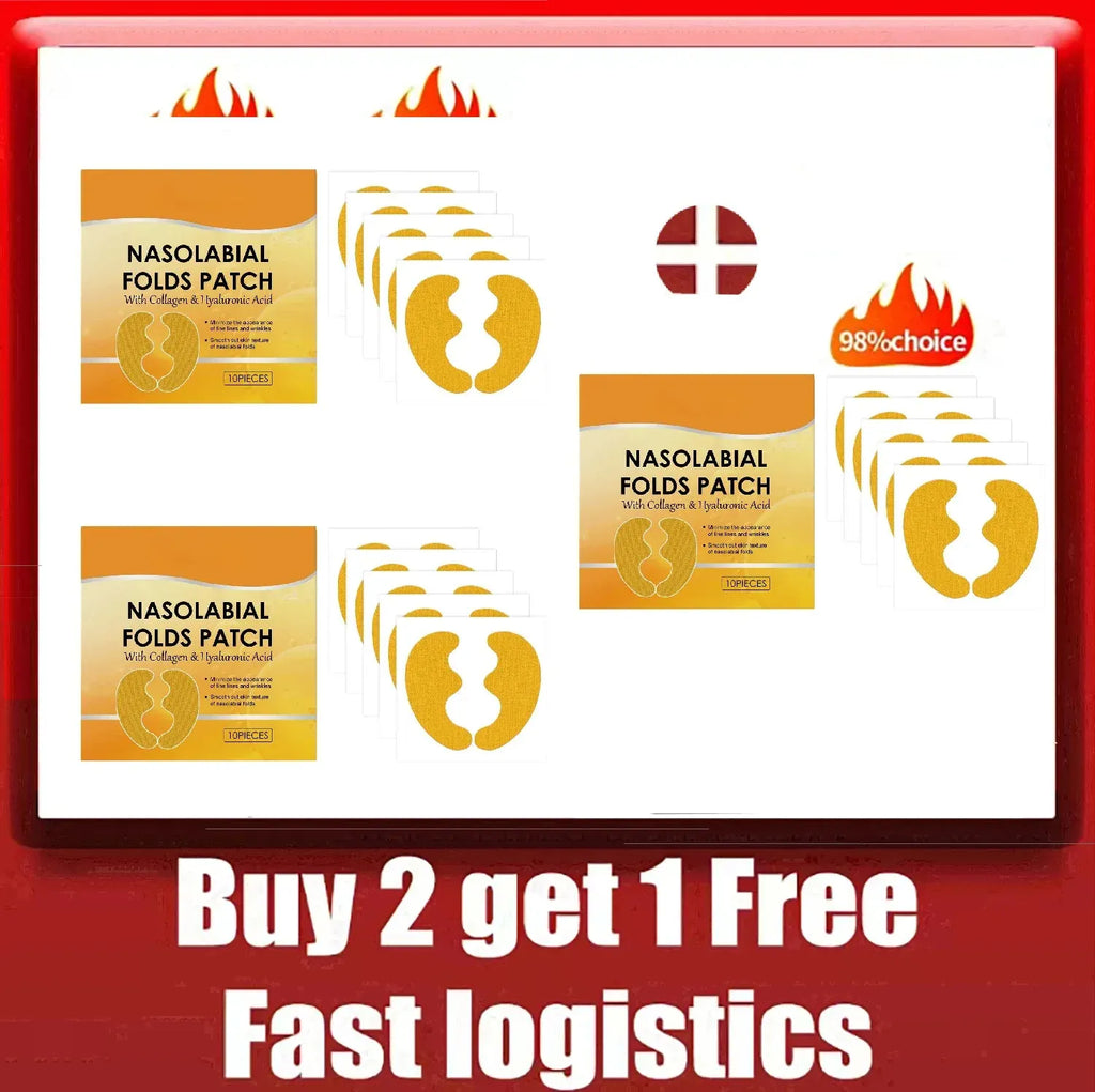 Collagen Nasolabial Folds Patch – Firming & Anti-Wrinkle Moisture Mask