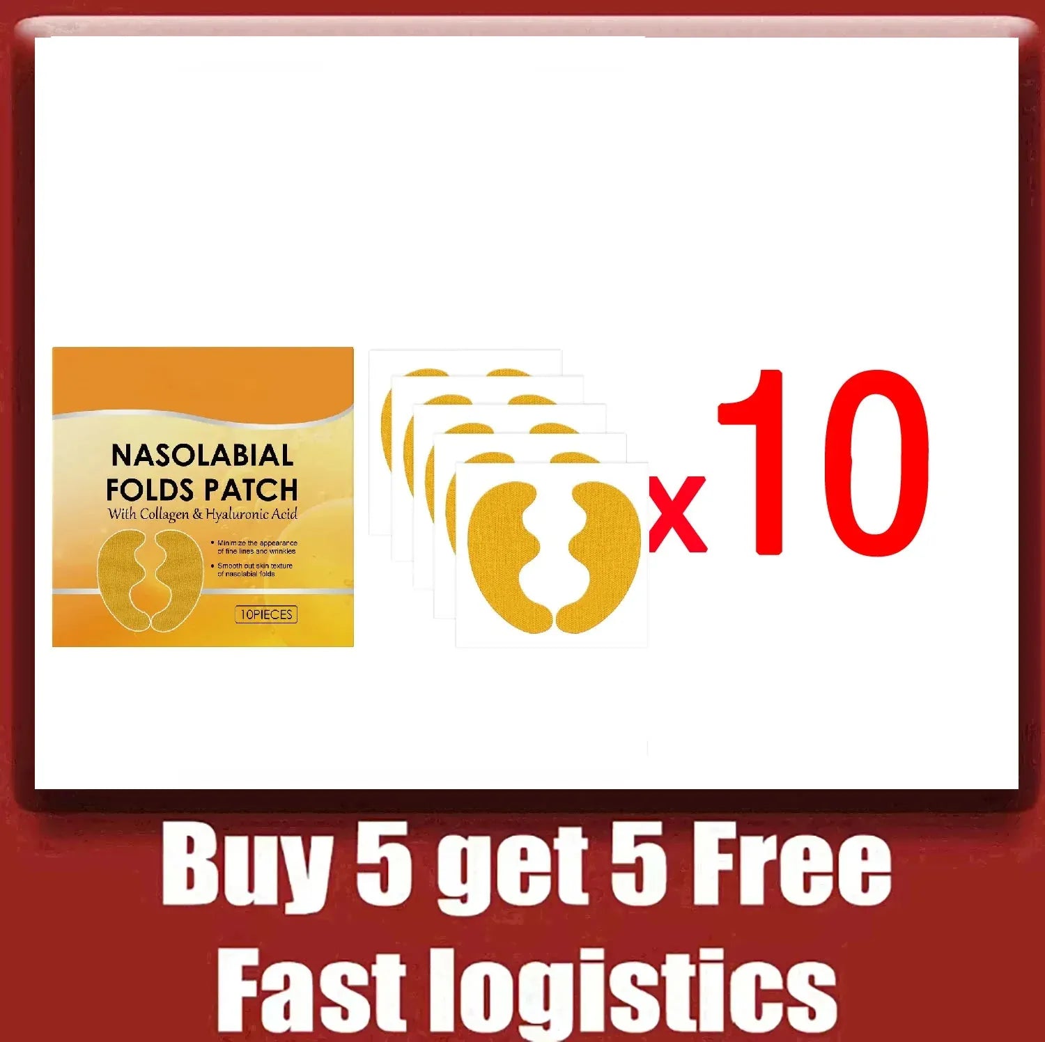 Collagen Nasolabial Folds Patch – Firming & Anti-Wrinkle Moisture Mask