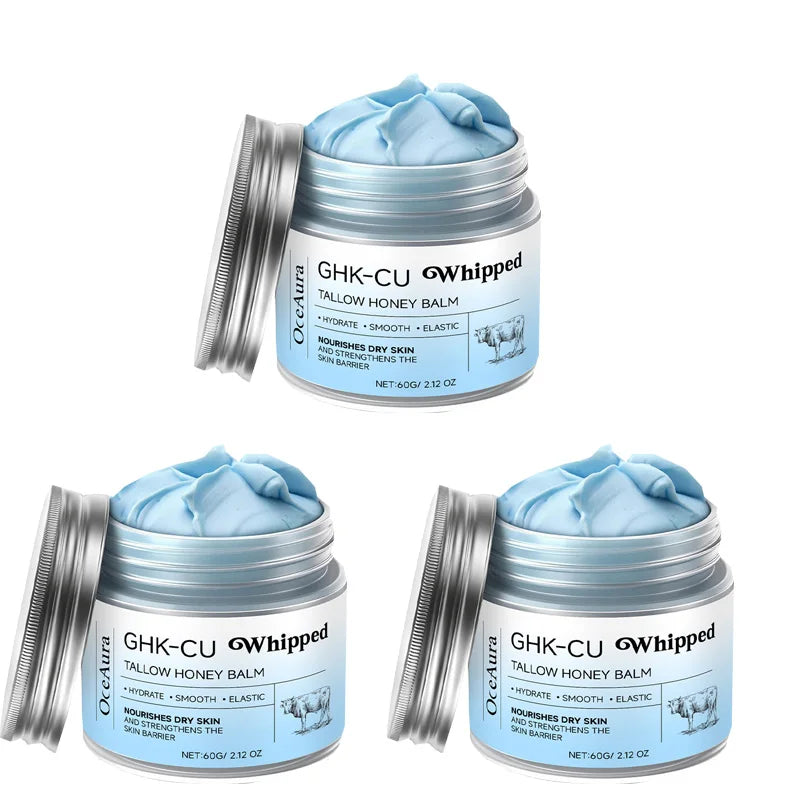 Copper Peptides GHK-Cu Beef Tallow | Manuka Honey Blue Balm Moisturizer