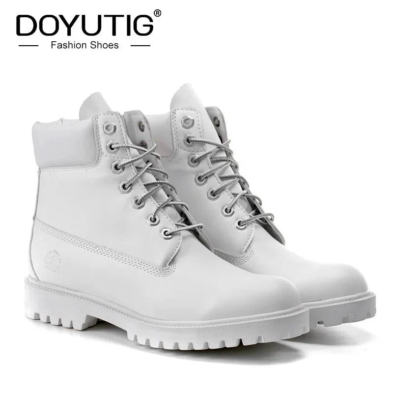 Cow Leather Outdoor Unisex Boots. Casual Boots. Breathable Military Boots.
