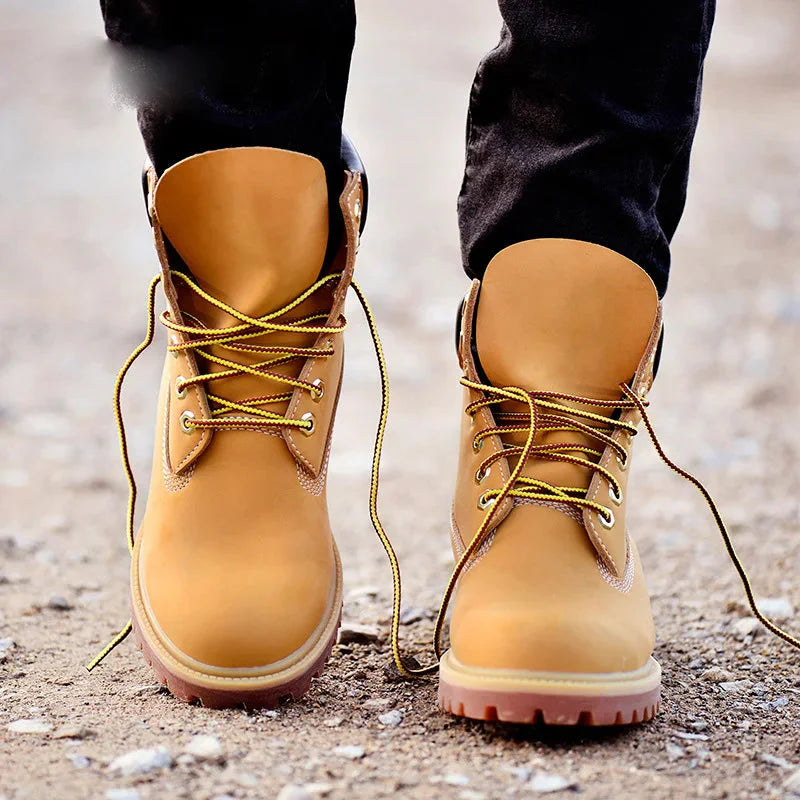 Cow Leather Outdoor Unisex Boots. Casual Boots. Breathable Military Boots.