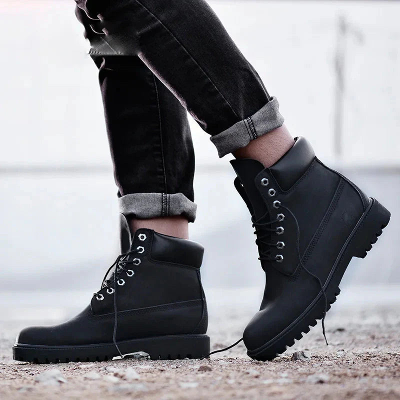 Cow Leather Outdoor Unisex Boots. Casual Boots. Breathable Military Boots.