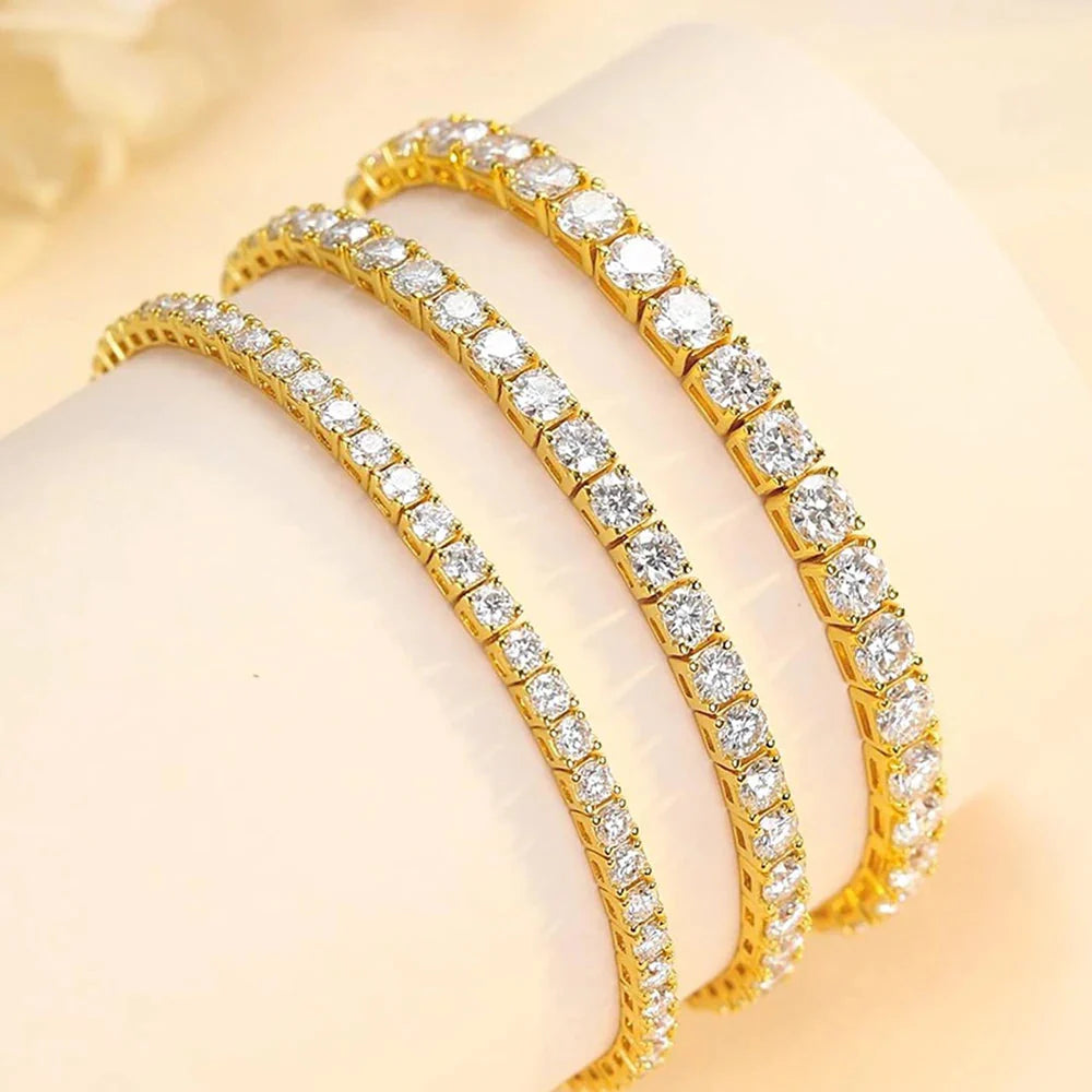Dainty Moissanite Tennis Bracelet.