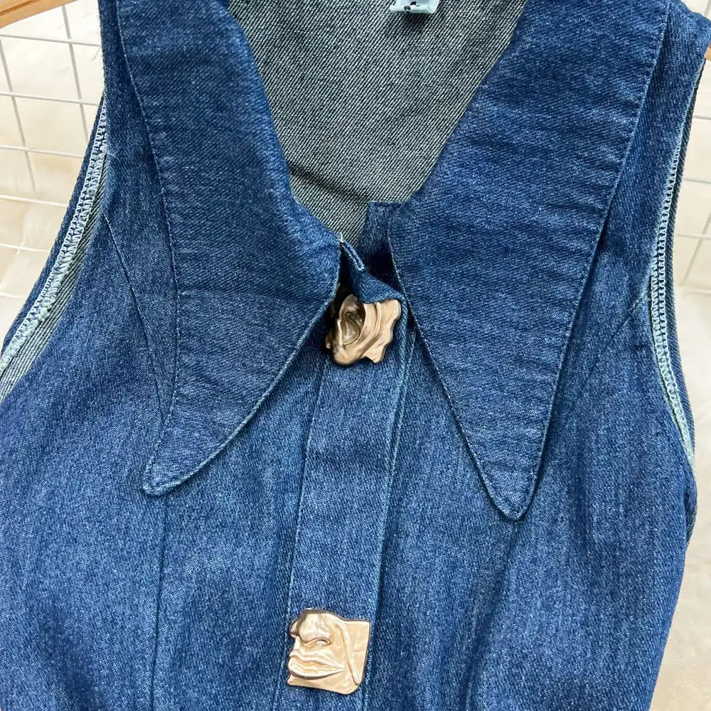 Denim Dress Women| High Waist A-Line Sleeveless 2026