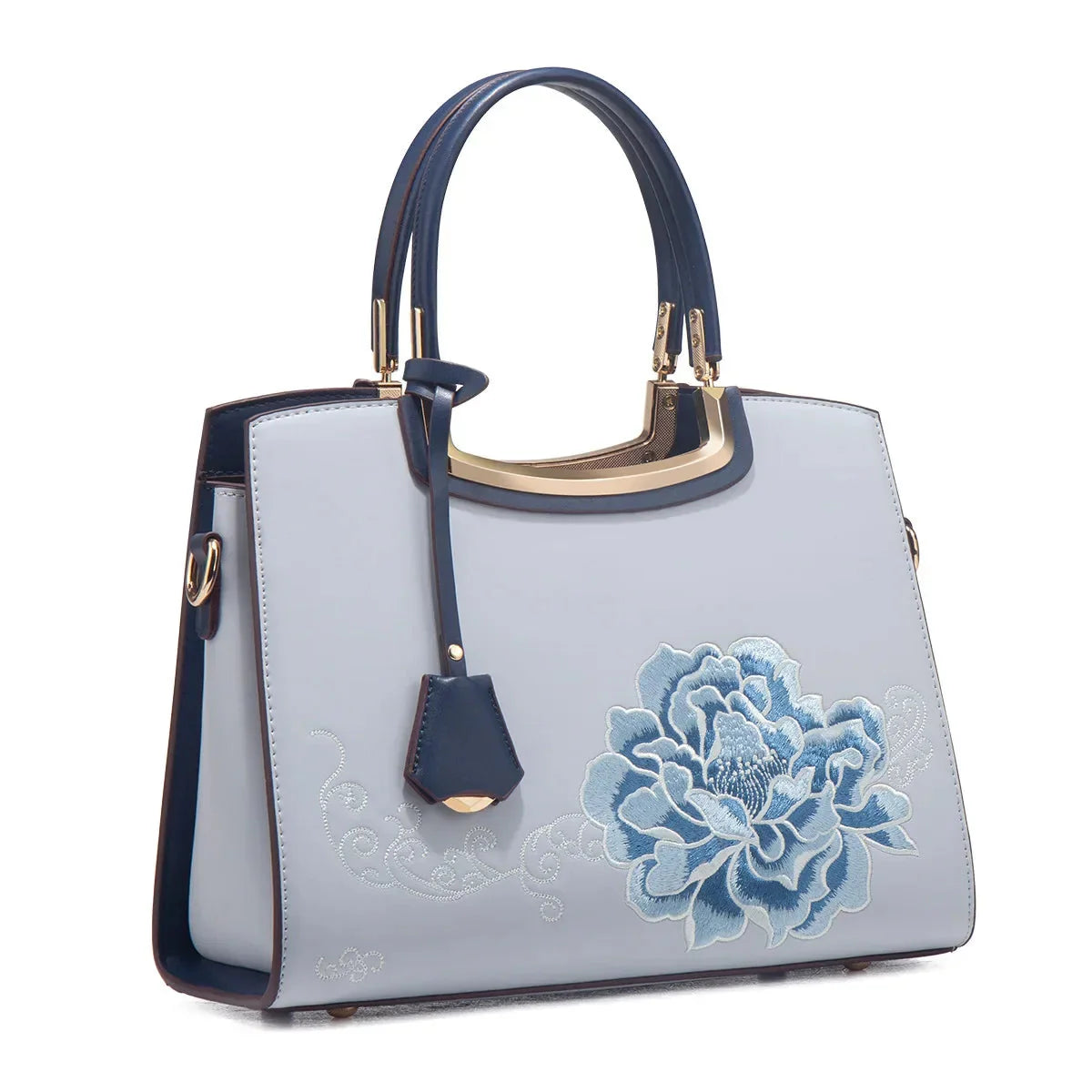 Embroidered Large Capacity Women's Shoulder Bag. High-end Top-handle Bag For Women.