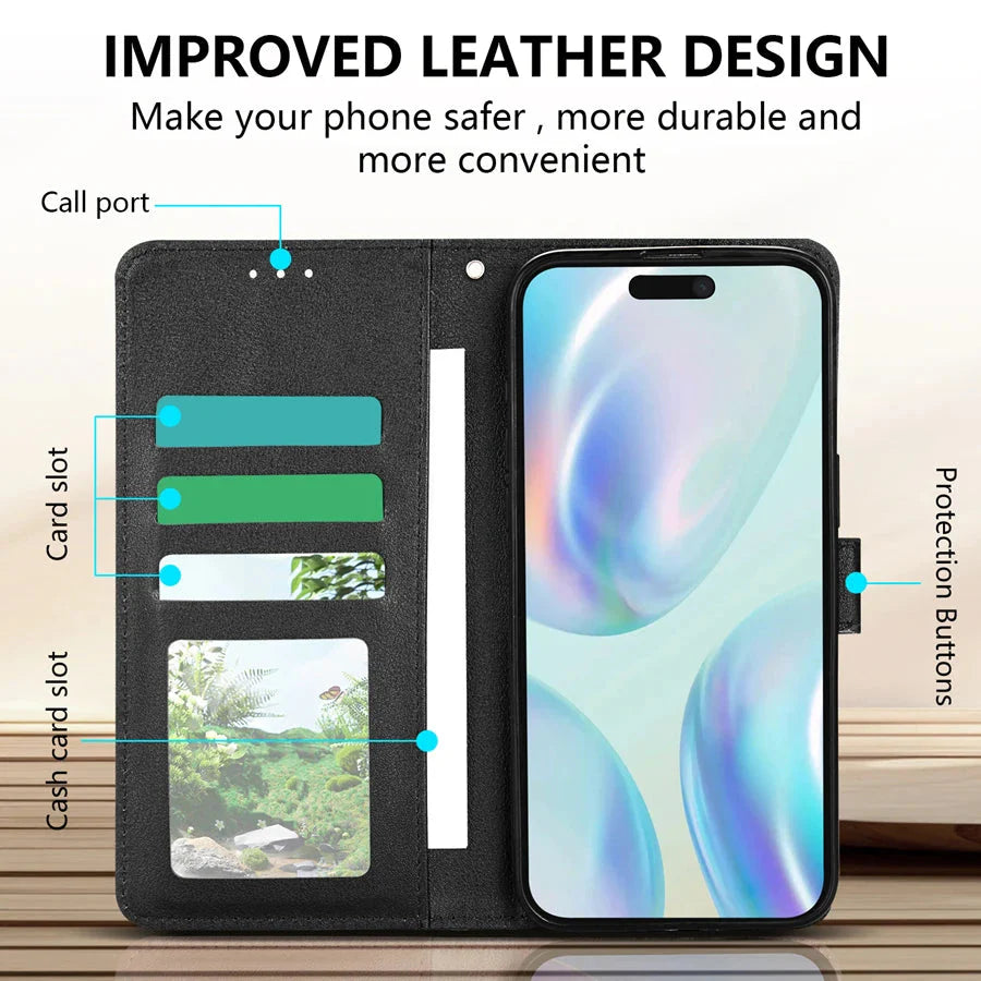 Flip Leather Case For iPhone.