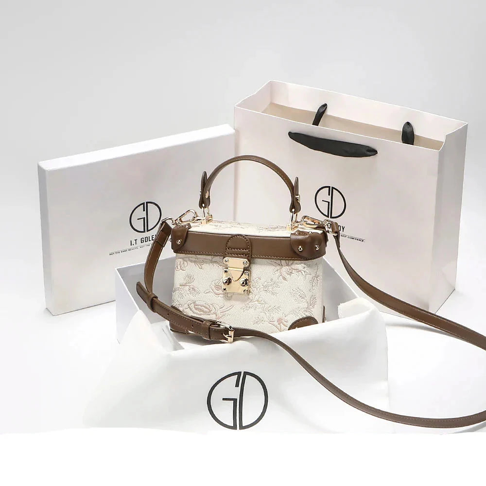 Floral Embossed Handbag