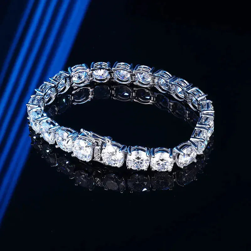 Full Moissanite 925 Sterling Silver Chain.
