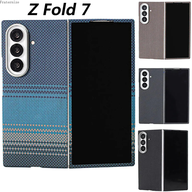Galaxy Z Fold 7 Shockproof Carbon Fiber Phone Case.