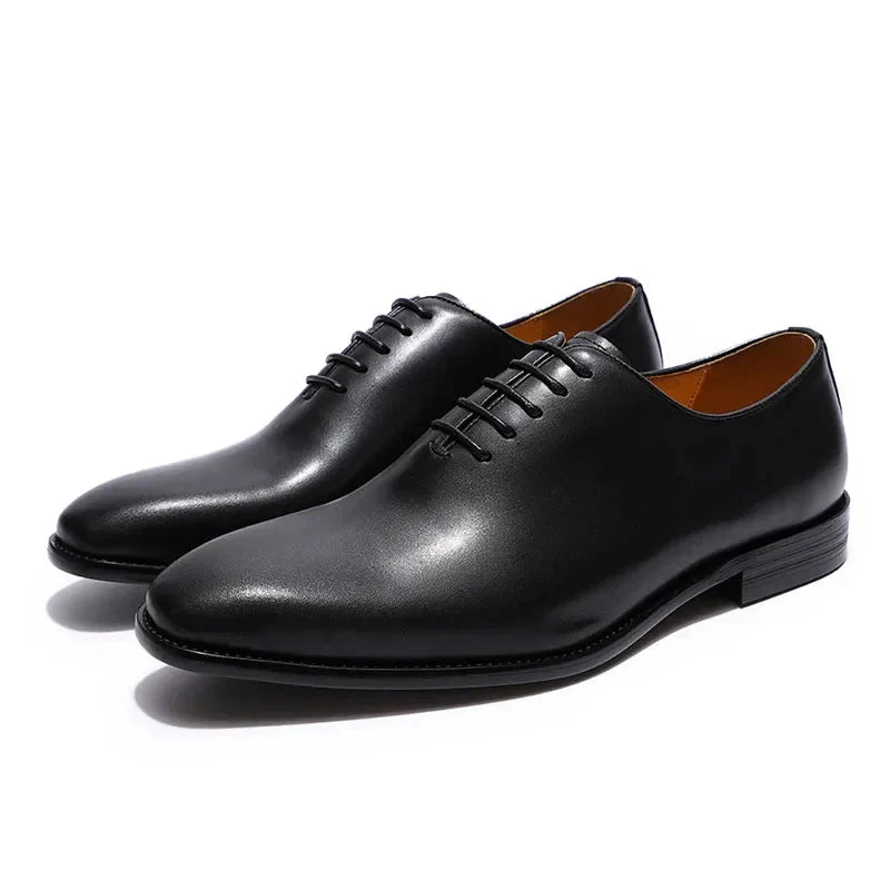 Genuine Cow Leather Men’s Wholecut Oxford Shoes