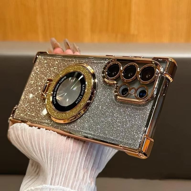Glitter MagSafe Stand Samsung Case