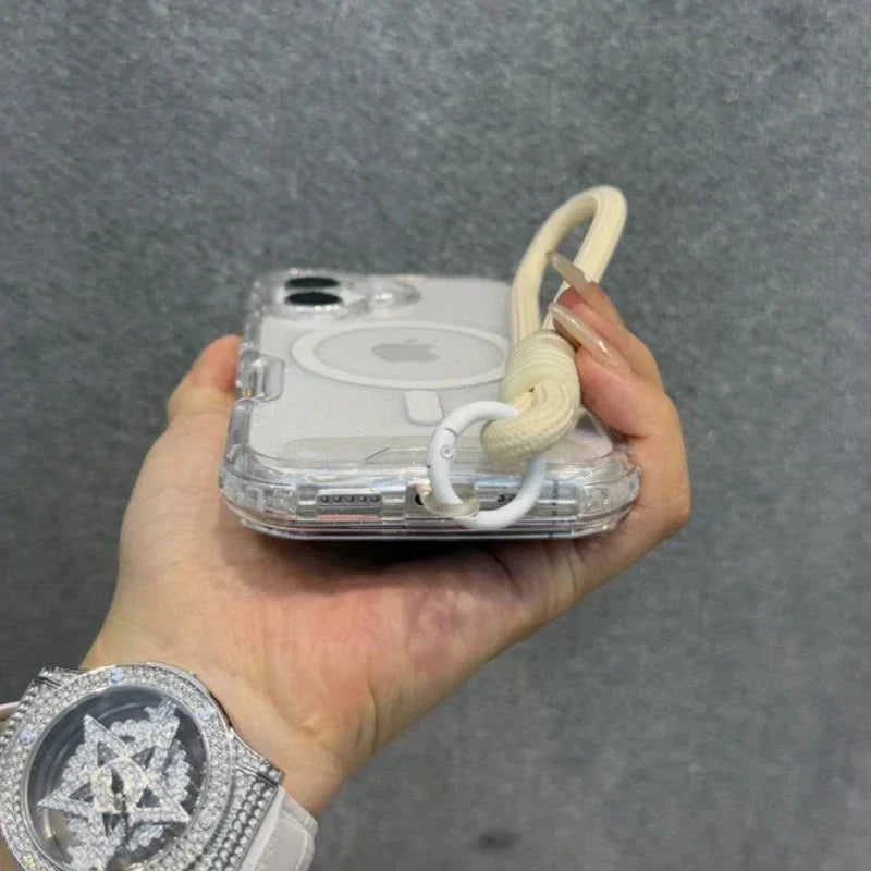 Glitter Transparent Magnetic MagSafe Case for IPhone 17