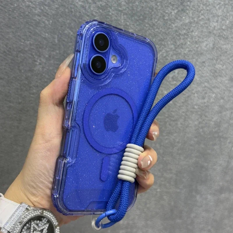 Glitter Transparent Magnetic MagSafe Case for IPhone 17