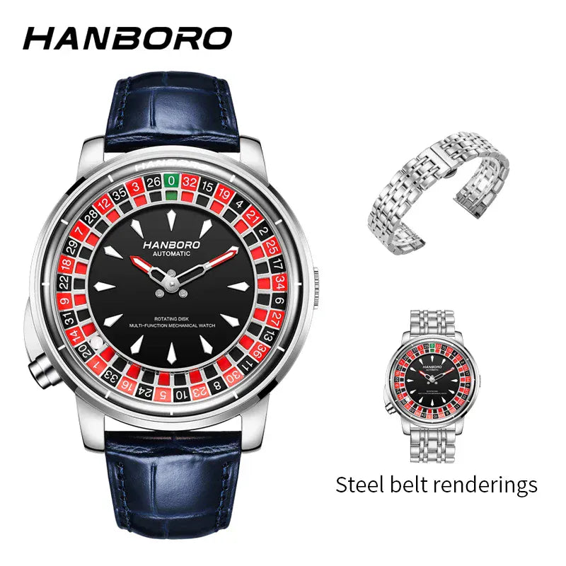 HANBORO Men’s Fully Automatic Mechanical Watch – Model 1001