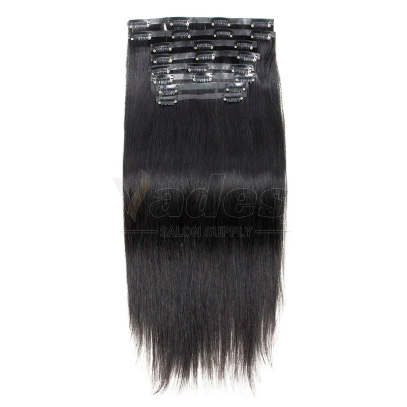 Human Hair Invisible PU Weft Clip.