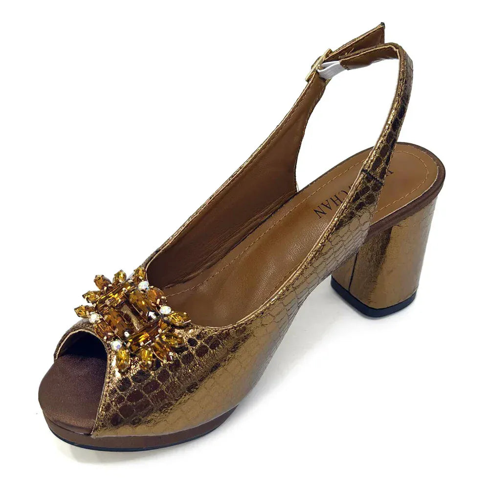 Italian Open Toe Heels Shoes And Bag