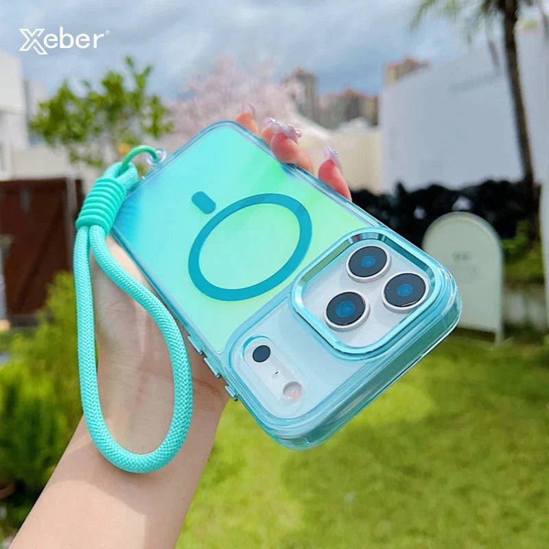 Laser Gradient Magnetic Shockproof Case For iPhone 17.