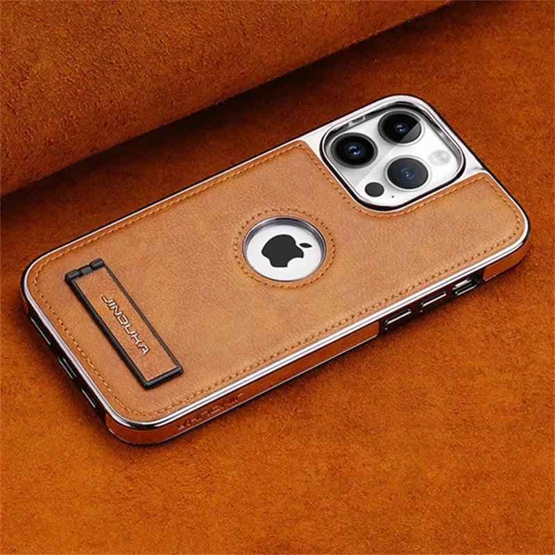 Leather Folding Kickstand Phone Case.