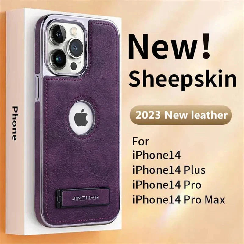 Leather Folding Kickstand Phone Case.