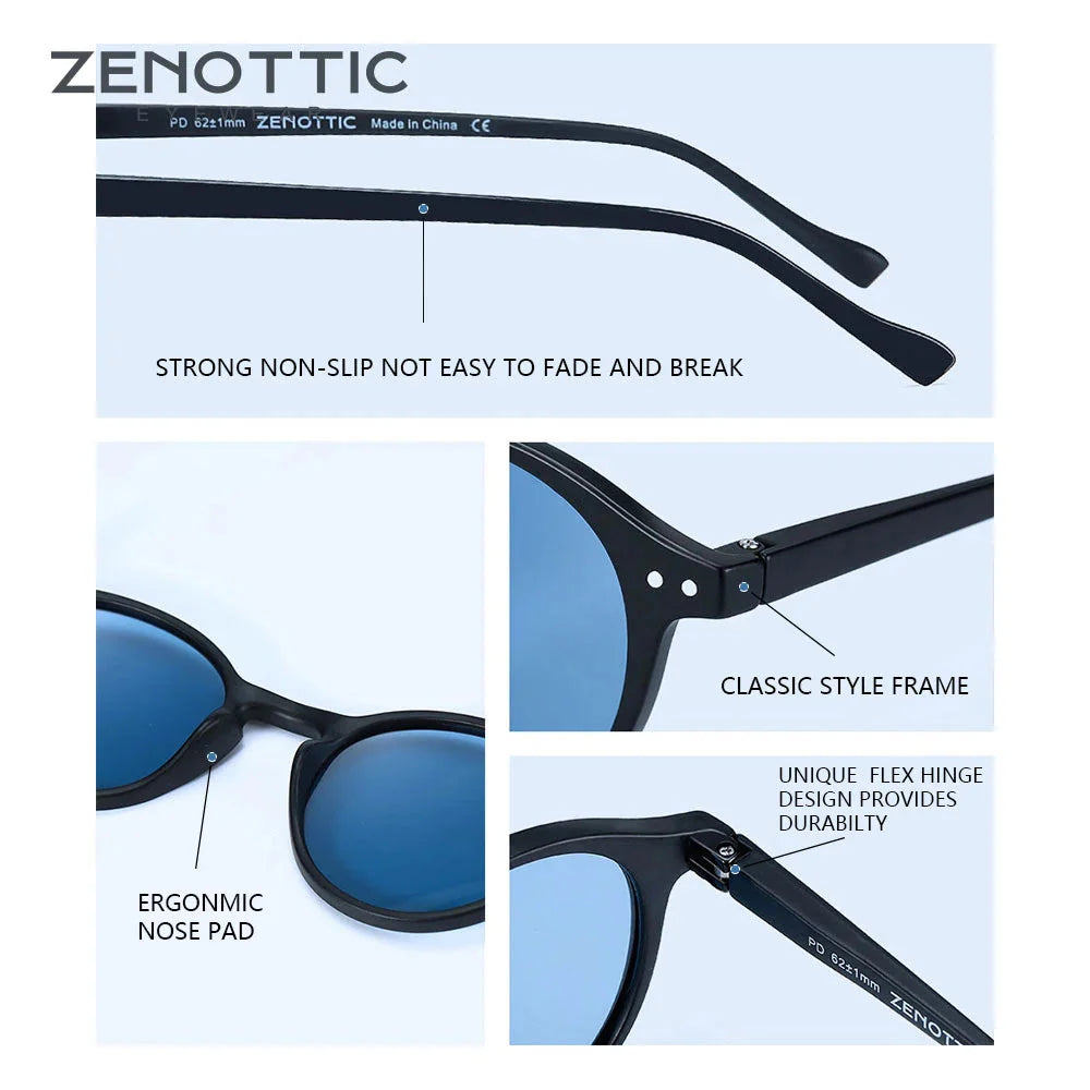 Lennox Retro Round Polarized Sunglasses – UV400 Protection