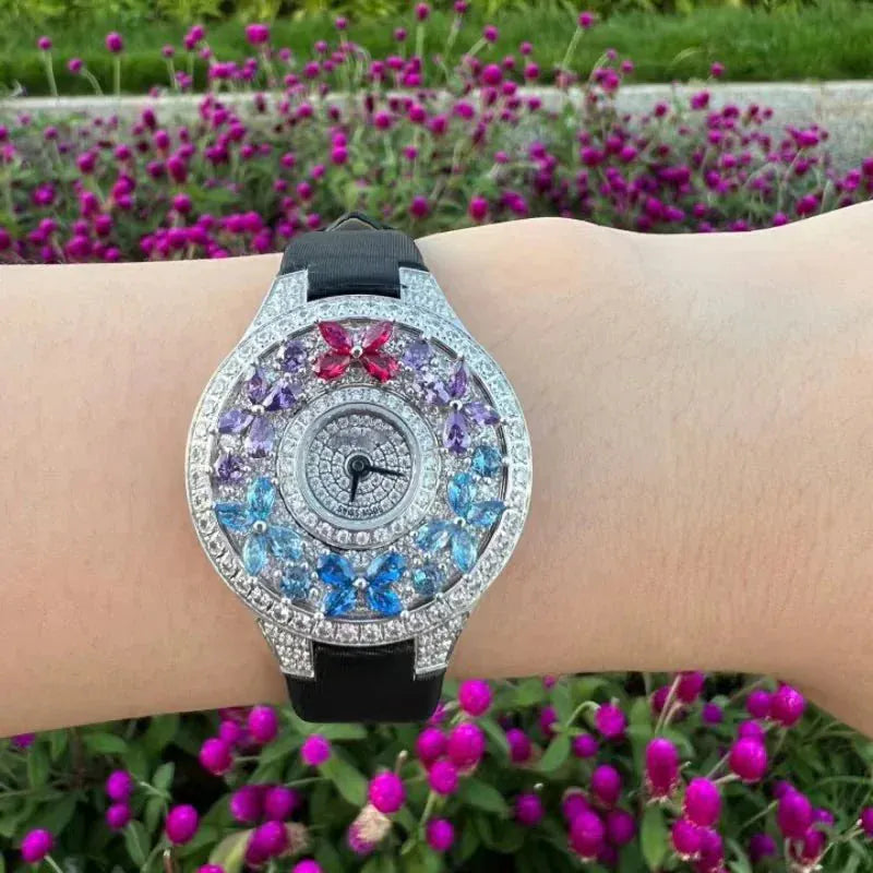 Luxury Colorful Women’s Quartz Watch | Elegant Jewel Bracelet Timepiece
