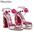 Luxury Diamond Crystal Decor Modern Sandals for Women.