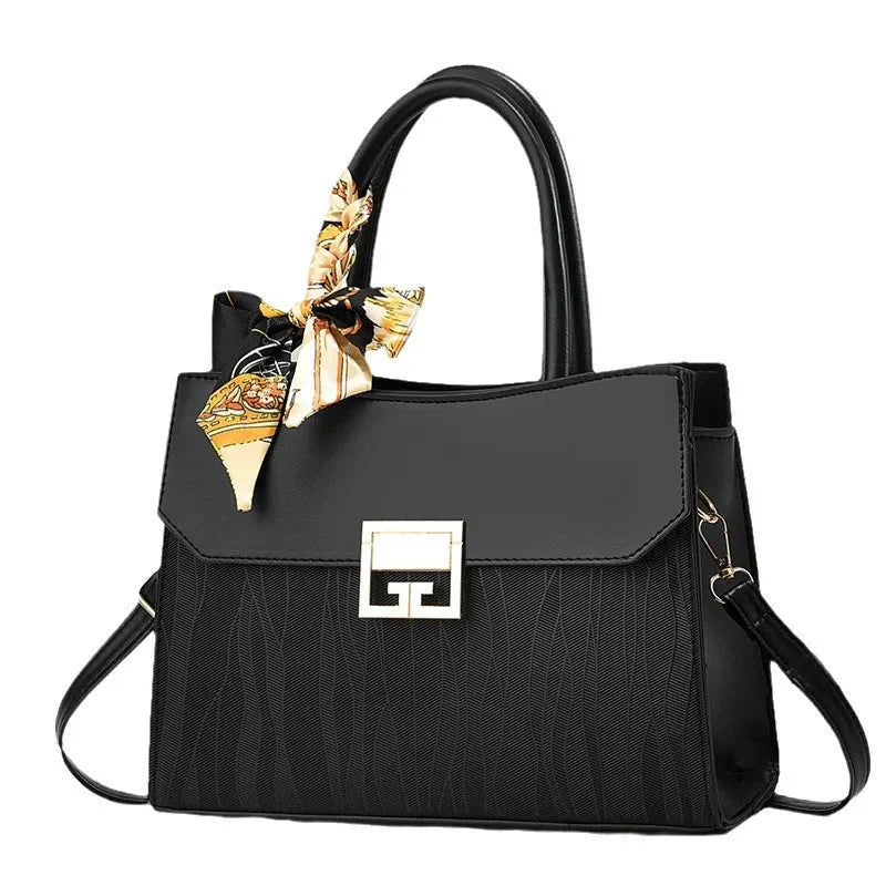 Luxury Embroidered Shopping Handbags.Female Shoulder Leather Bag.