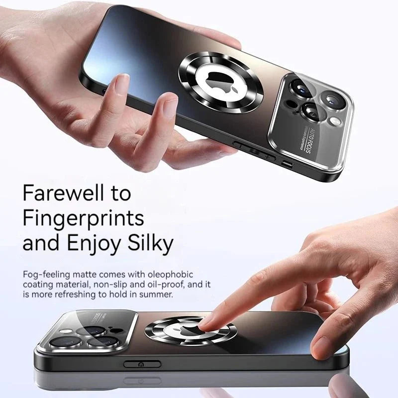 Luxury Glass Camera Lens Protection Case For iPhone.