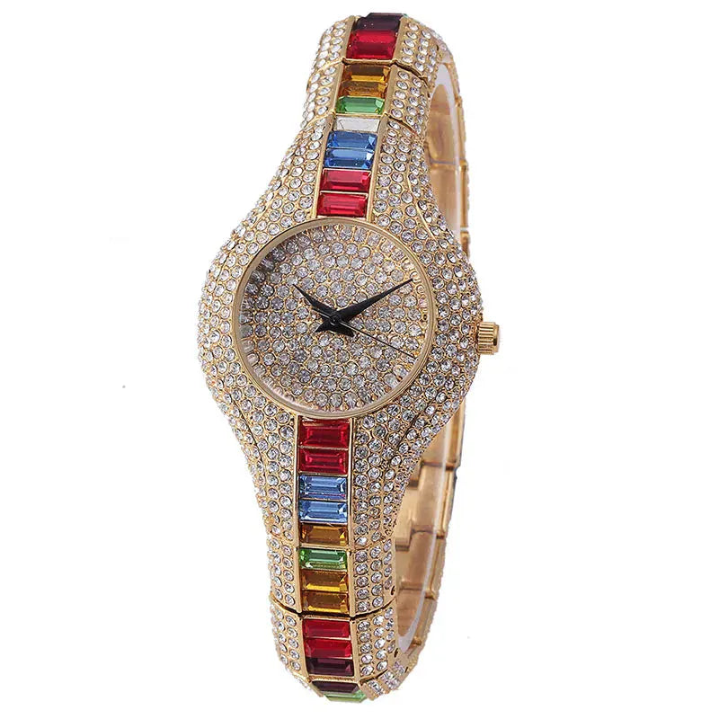 Luxury Women’s Watch | Baguette Diamond Waterproof Clock